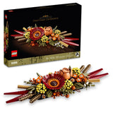 LEGO Icons Dried Flower Centerpiece – Anniversary Gift for Her, Autumn Floral Sculpture for Living Room or Entryway