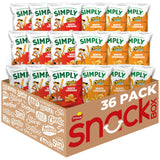 Simply Snacks Organic Variety Pack – School Lunch Box Snacks for Kids, 36 Single-Serve Bags