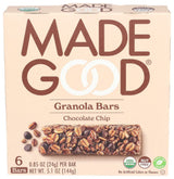 MadeGood Chocolate Chip Granola Bars – After-School Snack for Kids with Allergies, Nut-Free Facility Made