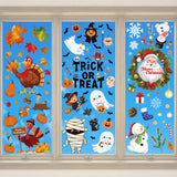 Window Clings for Kids Room – Safe No Glue Halloween Thanksgiving Christmas Decoration for Nursery and Playroom