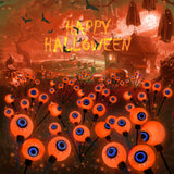 Thoughtful Halloween Gift for Her – Glow-in-the-Dark Solar Eyeball Path Lights, 6 Pack