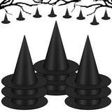 Floating Halloween Witch Hats – Living Room and Hallway Seasonal Centerpiece, Includes Nylon Hanging Cord, 18-Pack