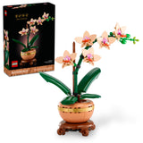 LEGO Botanicals Mini Orchid 10343 - Intentional Living Decor, Simple Botanical Centerpiece for Minimalist Shelf