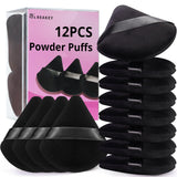 BEAKEY Triangle Makeup Puff 12pcs – Intentional Beauty Drawer Organizer, No-Clutter Powder Applicator