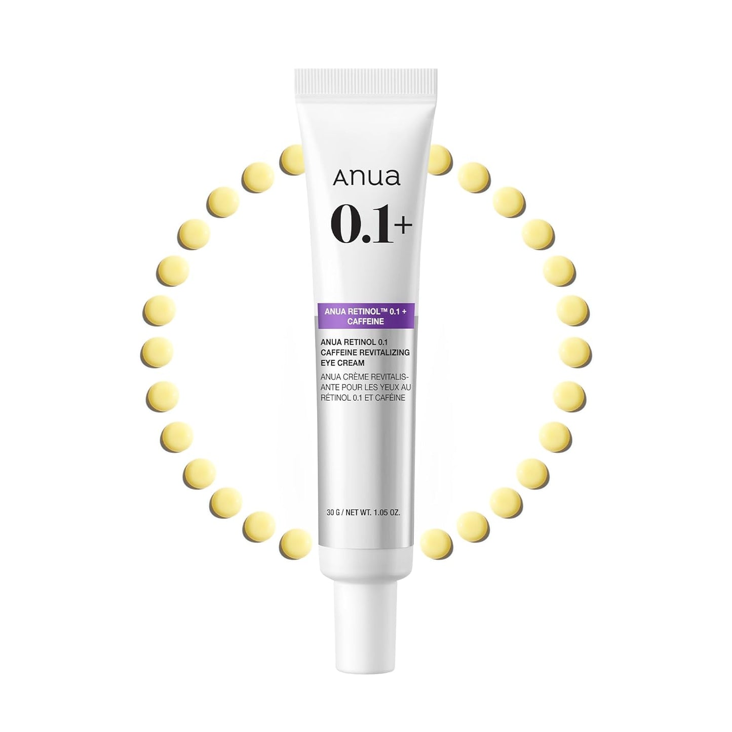 0.1% retinol tm for visible reduction of fine lines and dark circles