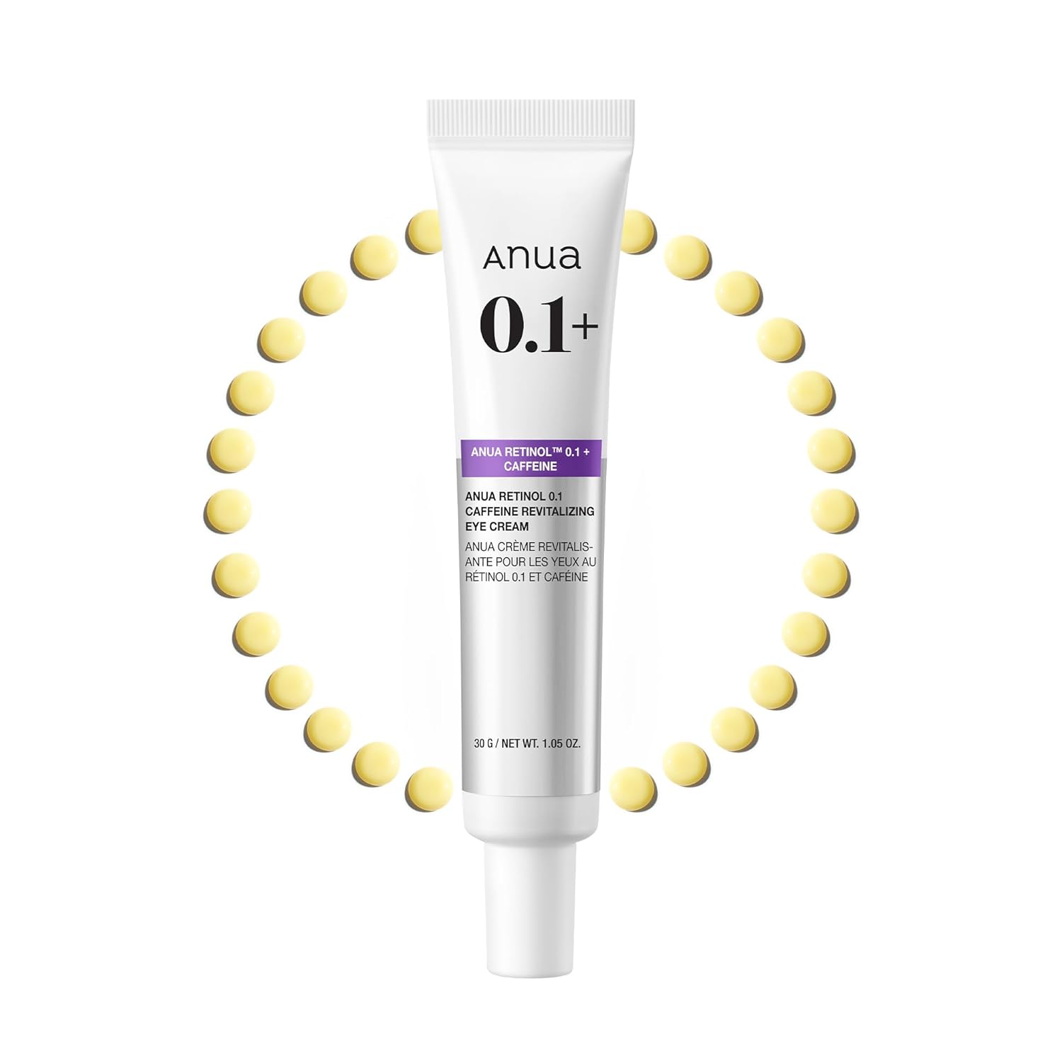 0.1% retinol tm for visible reduction of fine lines and dark circles