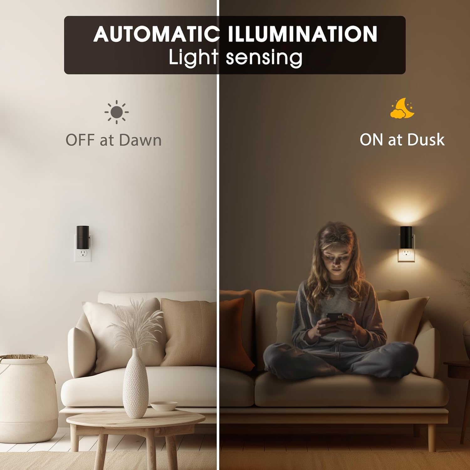 0–100 lumen dimmable brightness with touch control