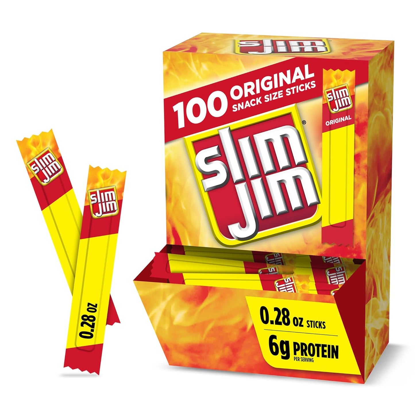 0.28 oz snack-size individually wrapped meat sticks in 100, 120, or 200 count boxes