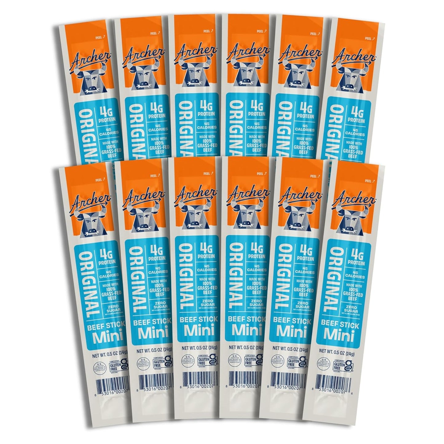 0.5 oz mini stick format with 4g protein per piece