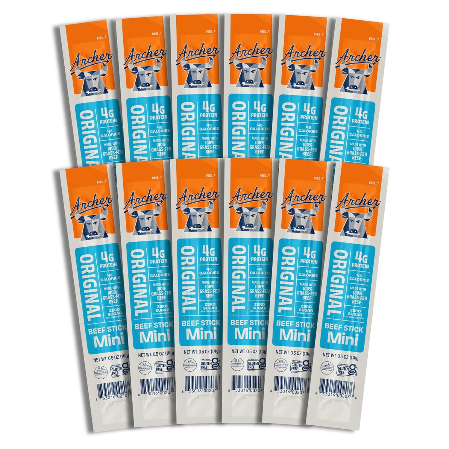 0.5 oz mini stick format with 4g protein per piece