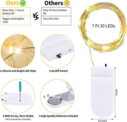 0.66ft lead cable between battery box and first led for discreet battery placement