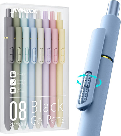 0.7mm medium point with quick-drying black gel ink that sets in approximately 1 second