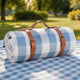 6'7" x 6'7" (Rectangular) - White & Blue Grids