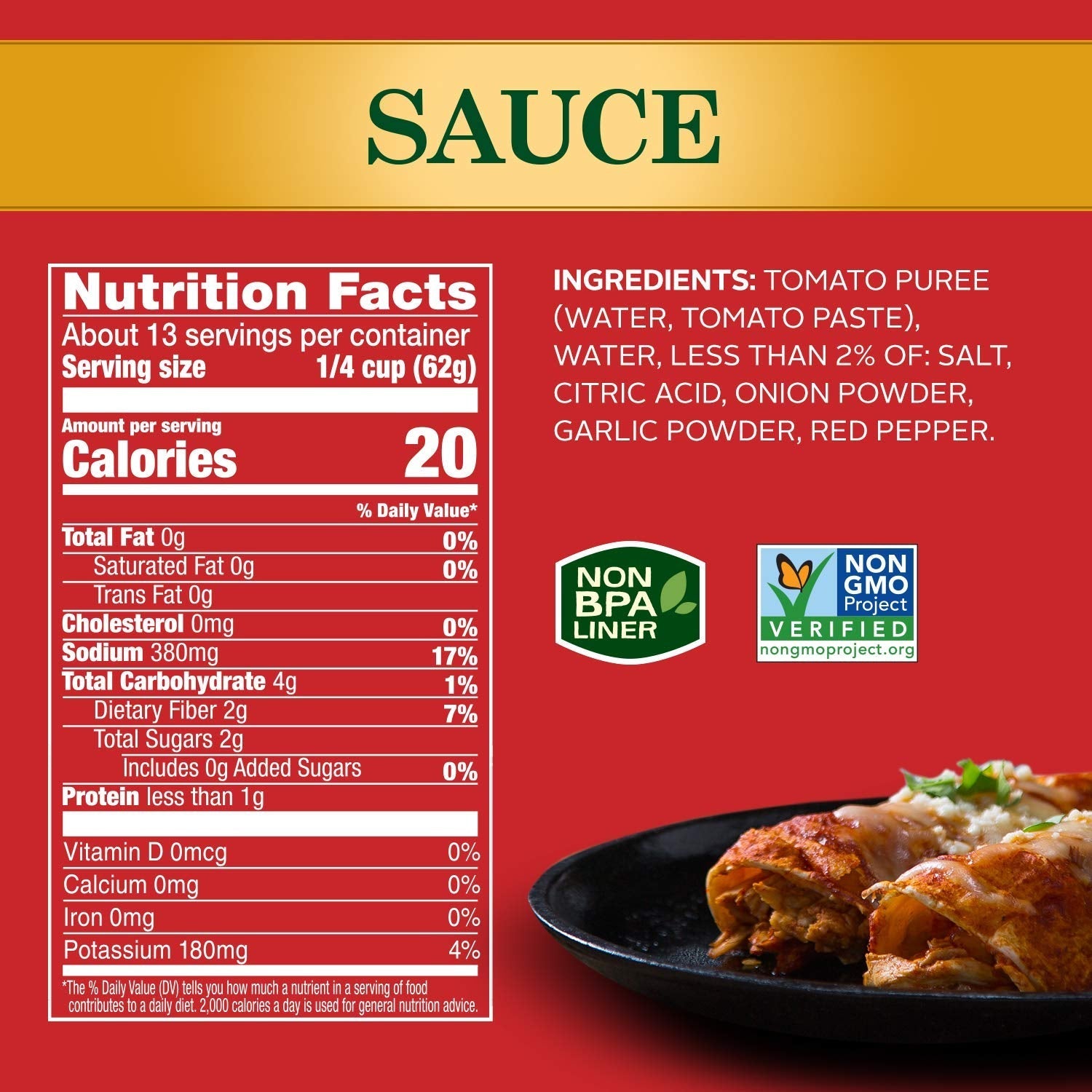 0g added sugar with no corn syrup or other sweeteners