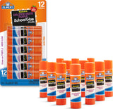 Elmer's Child-Safe Disappearing Glue Sticks, Washable Bulk 12-Pack for Library Craft Stations and Classroom Art Corners