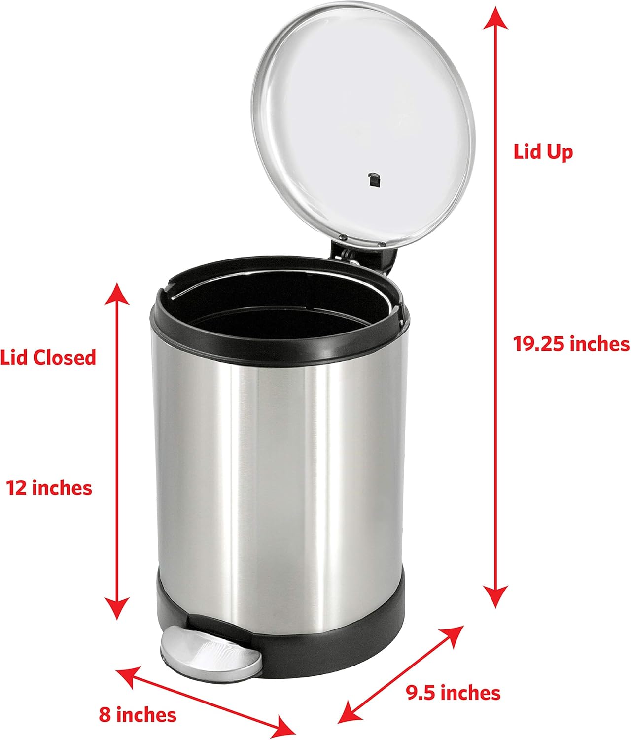 1.2-gallon (4.7l) compact capacity