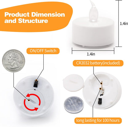 1.4-inch diameter rounded prism/cup shape matching standard votive holders