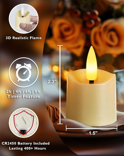 1.5" x 2.3" size fits most standard votive holders
