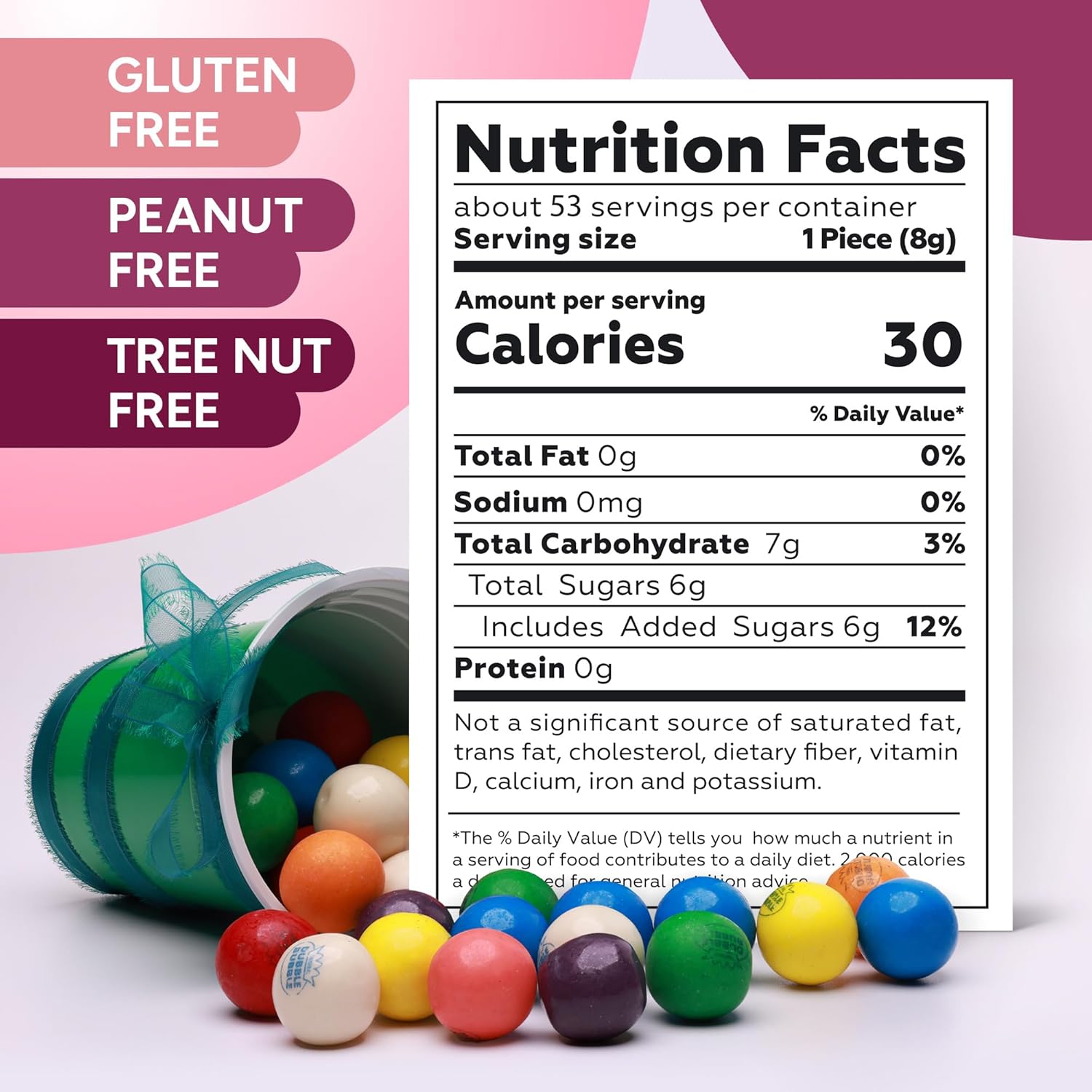 1 inch (25 mm) oversized gumball diameter for buffet-friendly visual presence