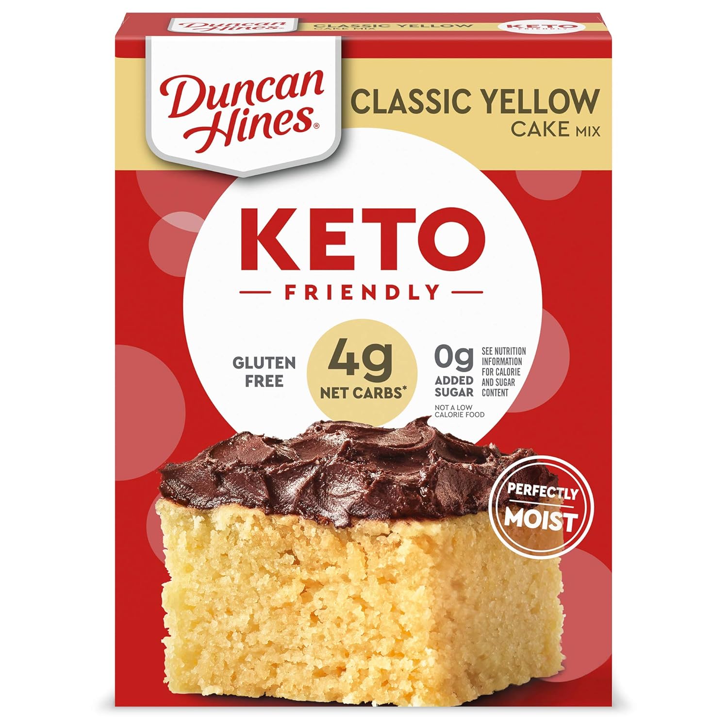 10.6 oz box of keto friendly classic yellow cake mix