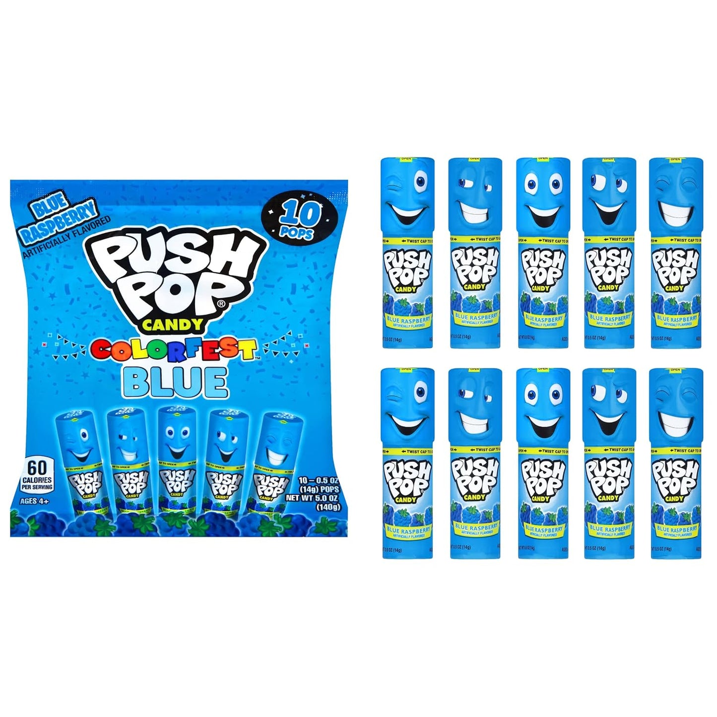 10-count bulk bag of individually-wrapped hard candy lollipops