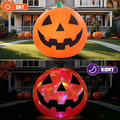 ZPISF Halloween Giant Pumpkin Inflatable - Living Room and Bedroom Atmosphere Piece with Soft Night Lighting