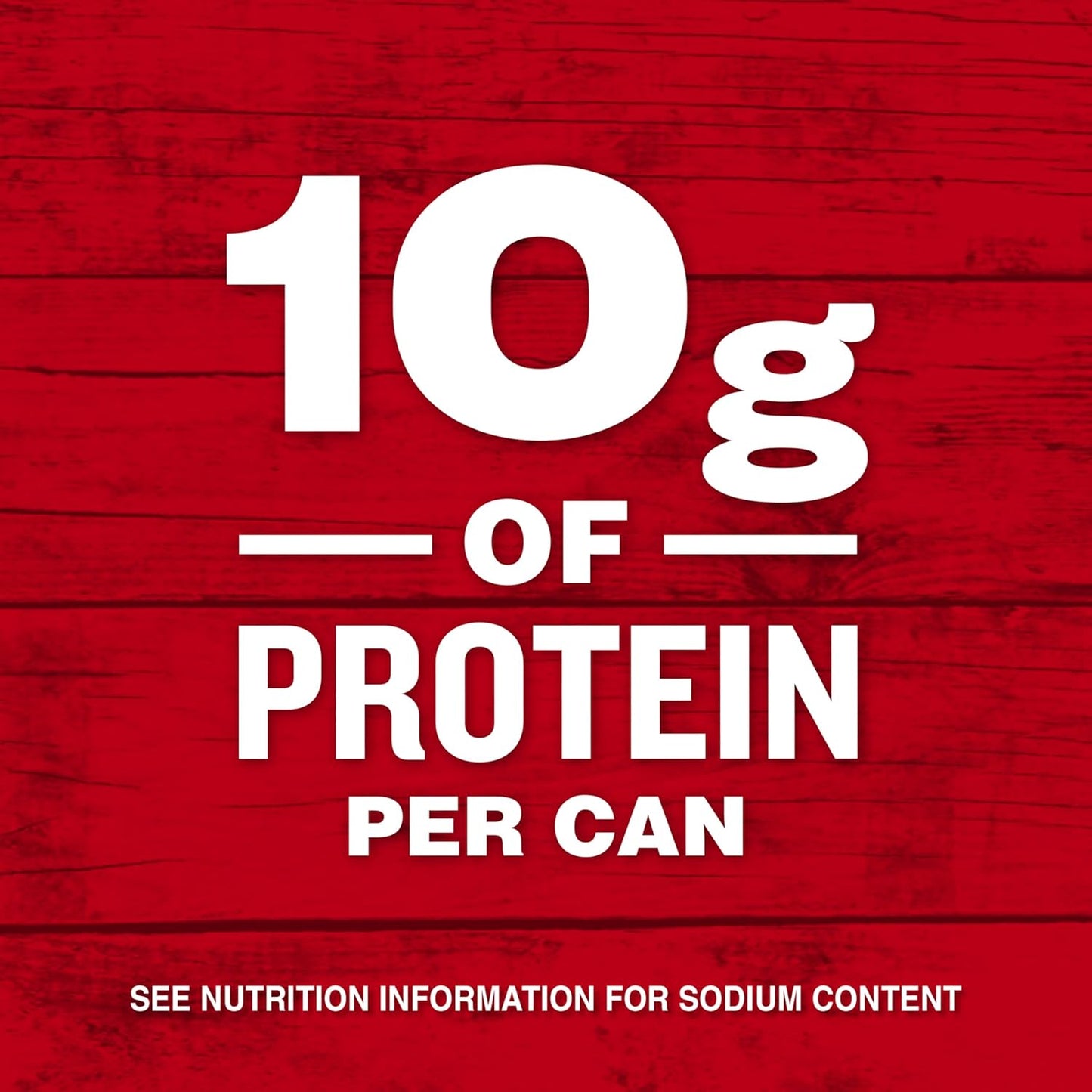 10 grams of protein per can as highlighted on the label
