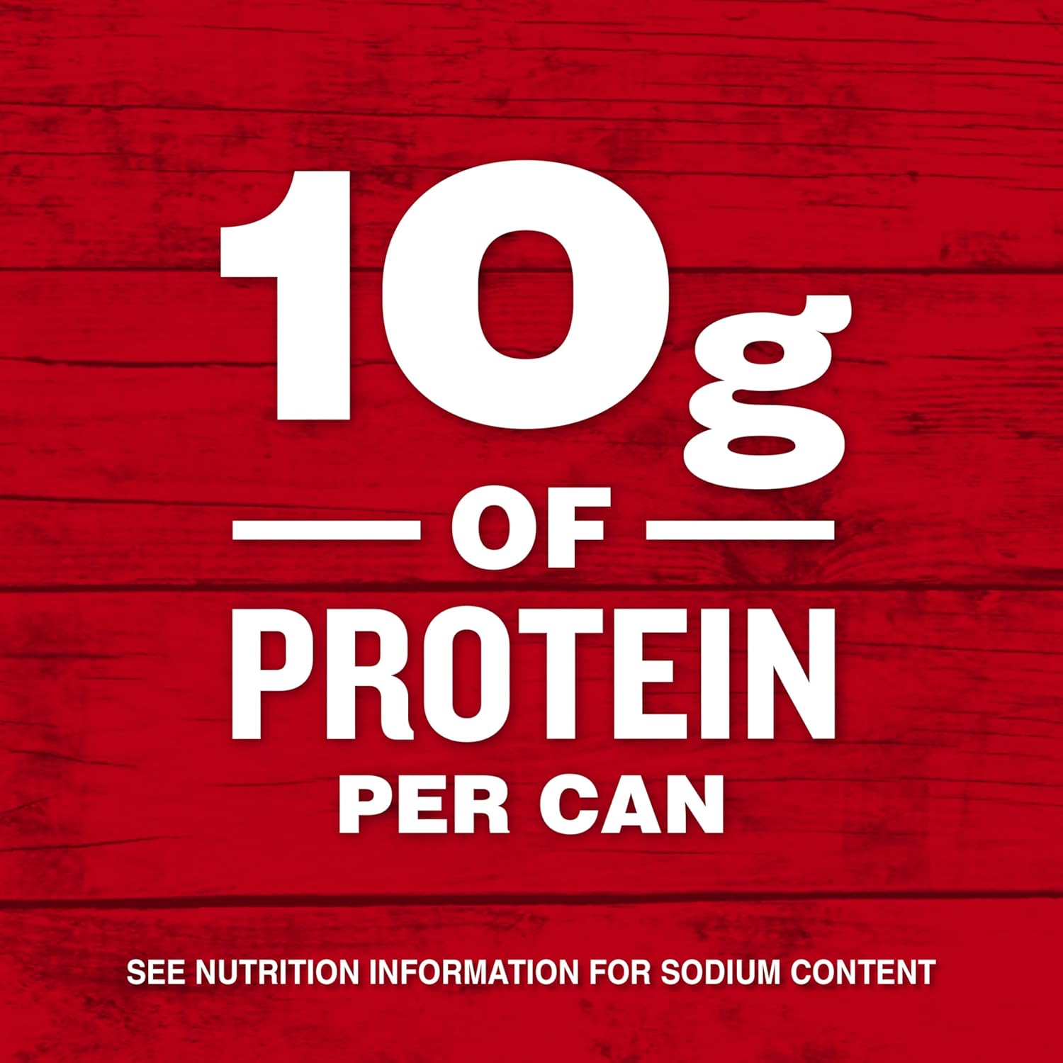 10 grams of protein per can as highlighted on the label
