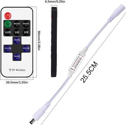 10-level brightness dimming plus 25%/50%/100% quick-select buttons