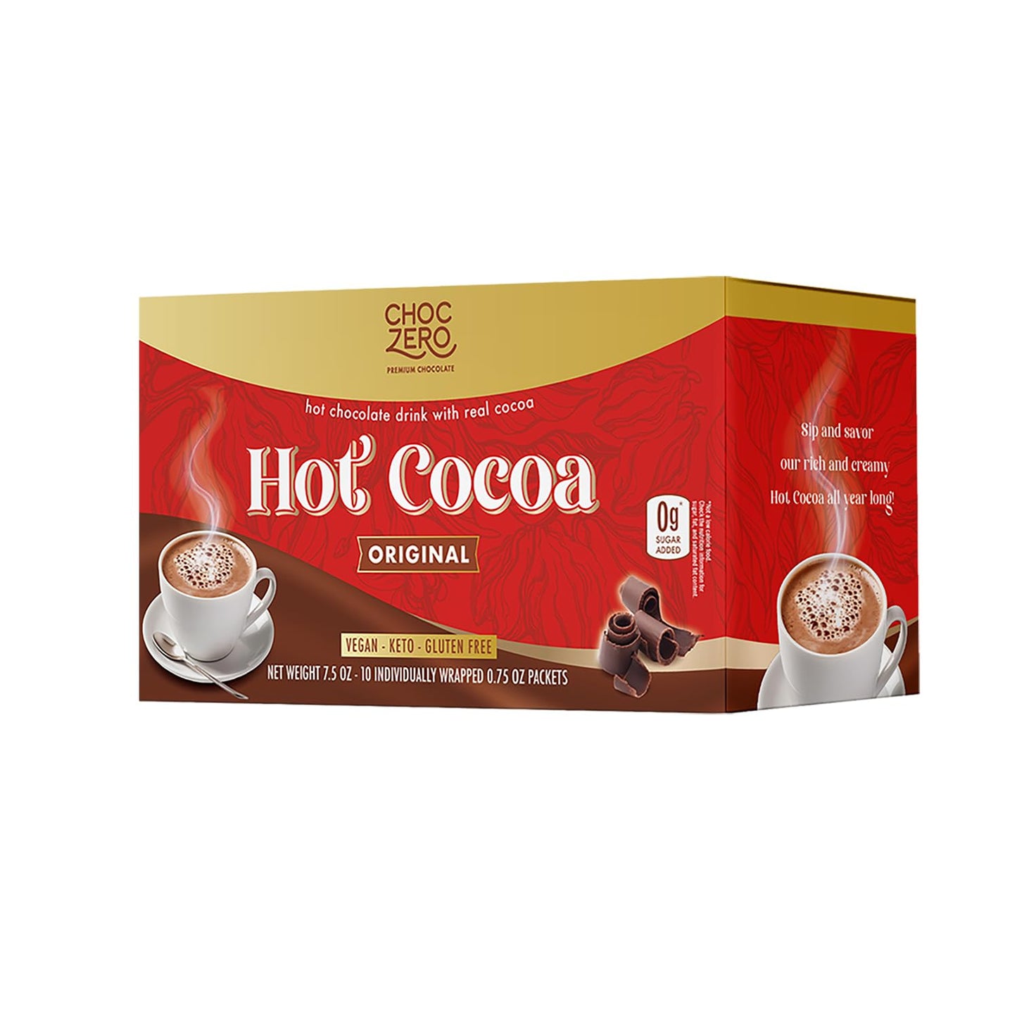 10 single-serve hot cocoa packets for portion control and convenience