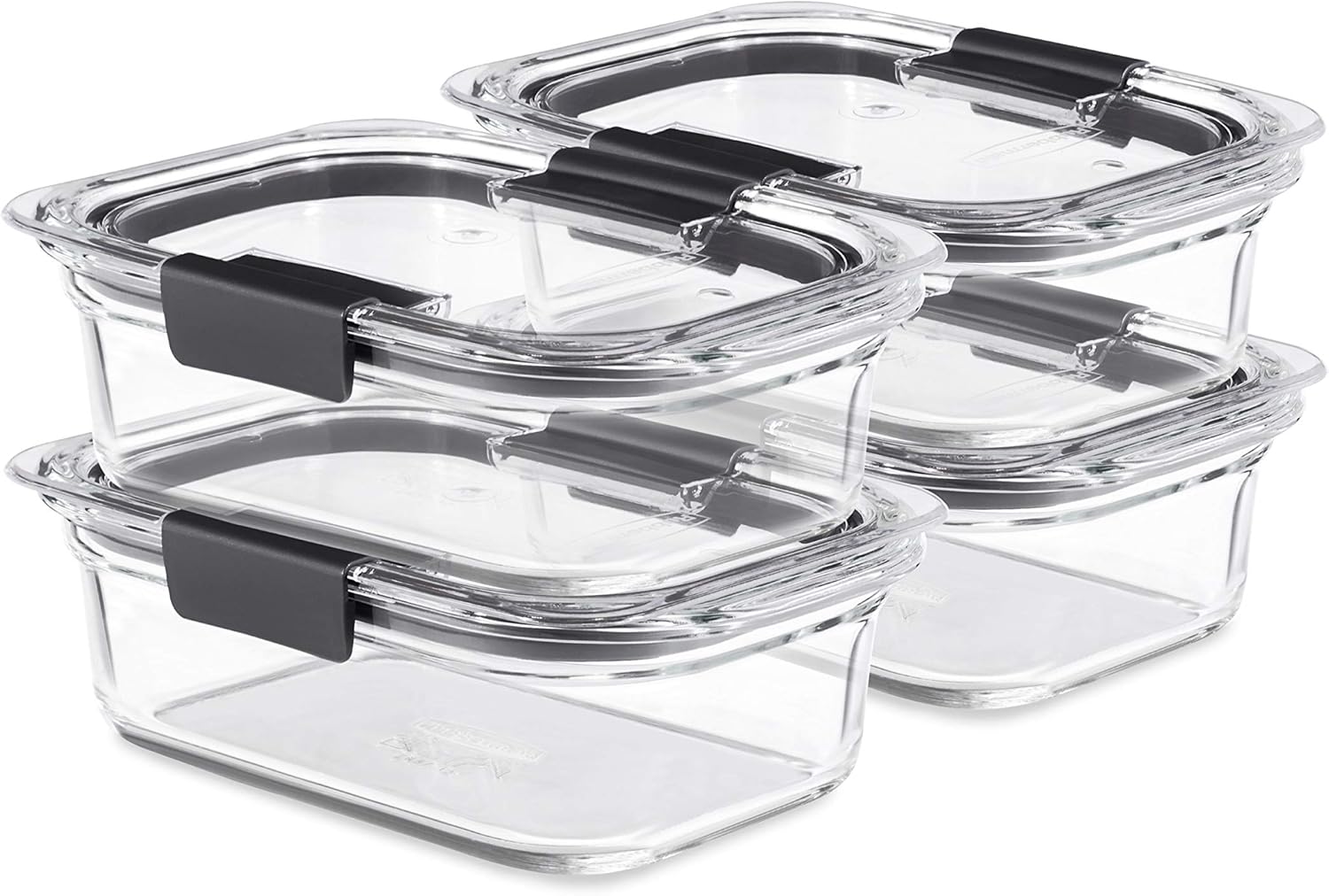 100% airtight and leak-proof seal with secure snap latches on clear lids