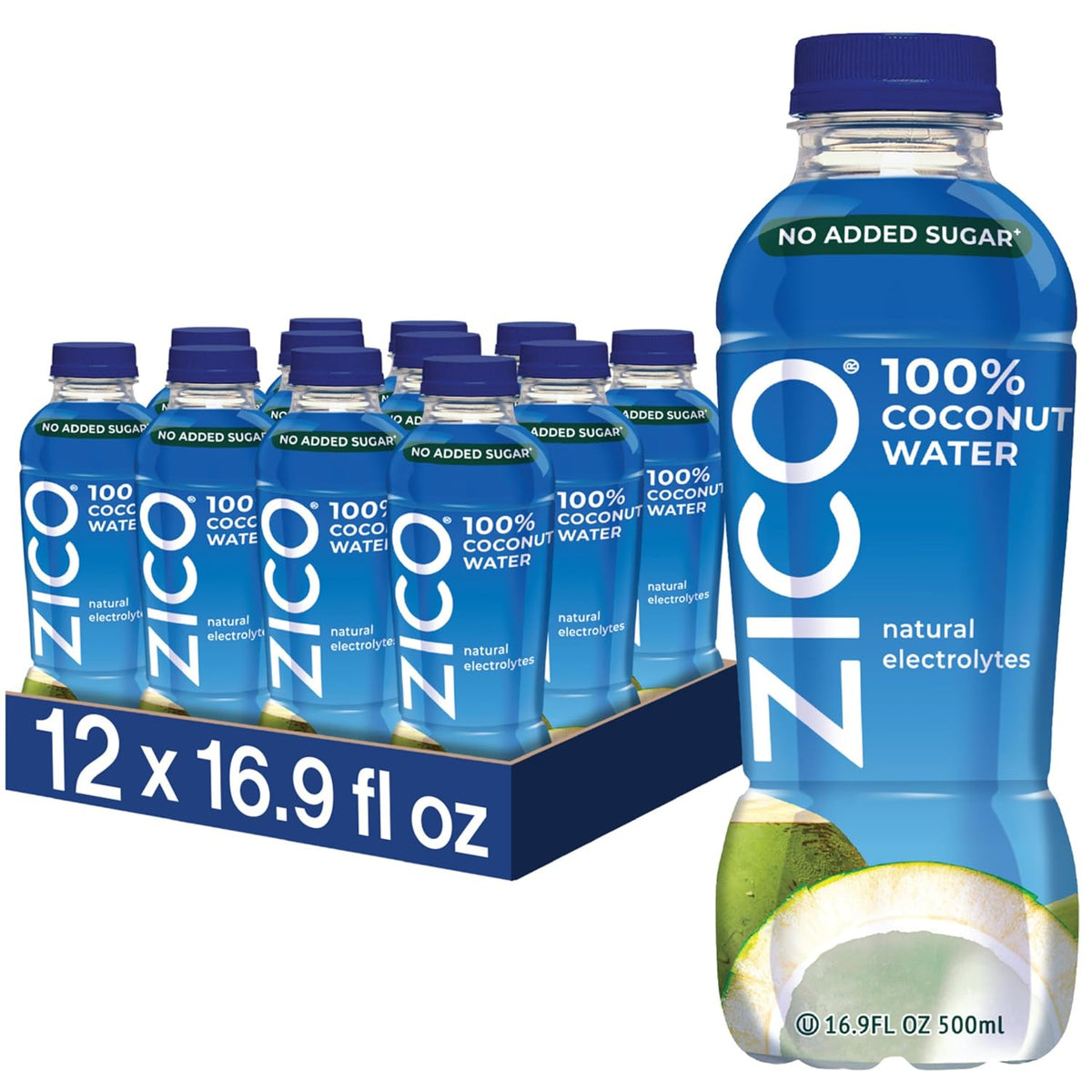 100% coconut water, single-ingredient formulation with no added sugar or concentrates