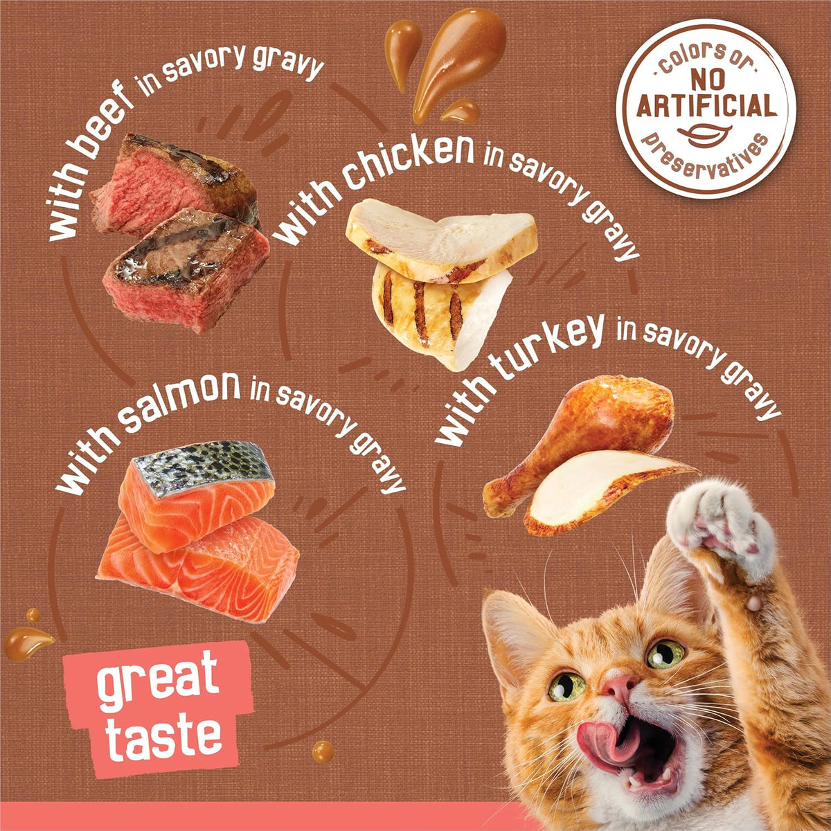 100% complete and balanced nutrition formulated for adult cats