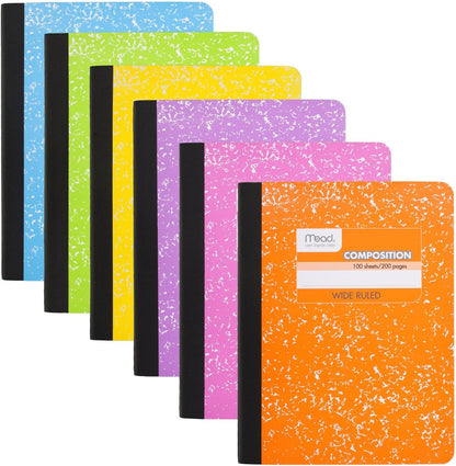 100 double-sided wide ruled sheets (200 pages) per notebook