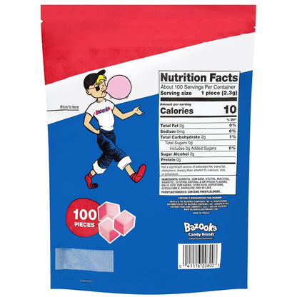 100 individually chewy cubes per resealable stand-up pouch