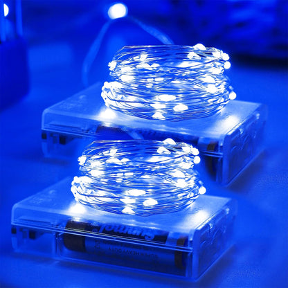 100 led micro bulbs on flexible copper/silver wire (2-pack, 33ft total)
