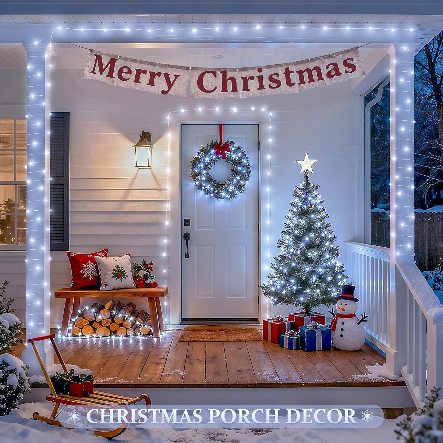 100 leds per 33ft string (200 leds total across the 2-pack) on flexible copper wire