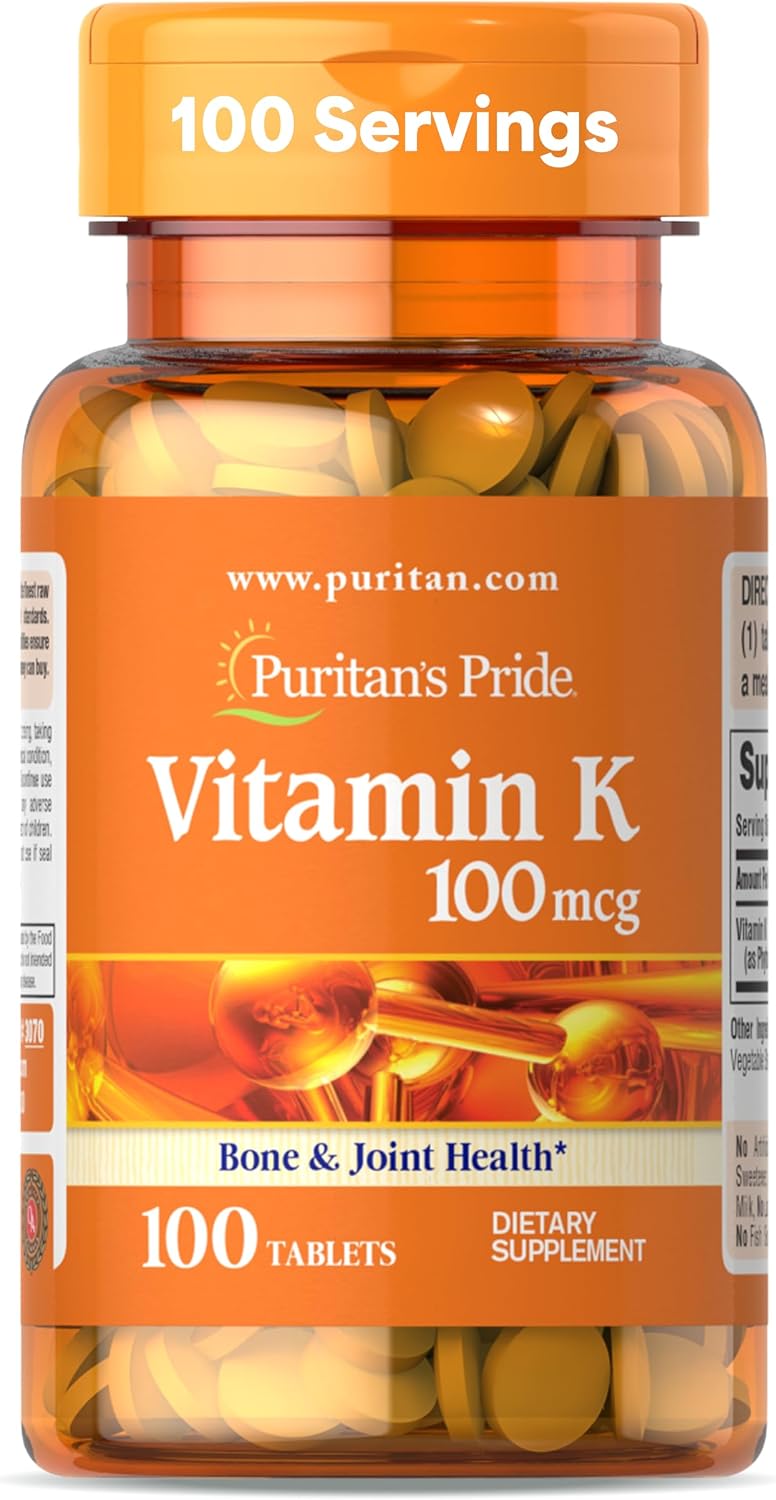100 mcg of vitamin k per tablet in single-dose tablet form