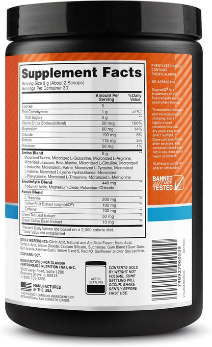 Optimum Nutrition Amino Energy Plus Focus – Daily Wellbeing Essential for Home Wellness Corners, No Jitters Natural Caffeine