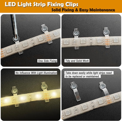 100 mounting brackets, 102 steel screws, and 1 screwdriver bit included per pack