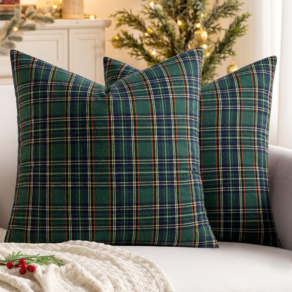 100% polyester construction with scottish tartan plaid weave