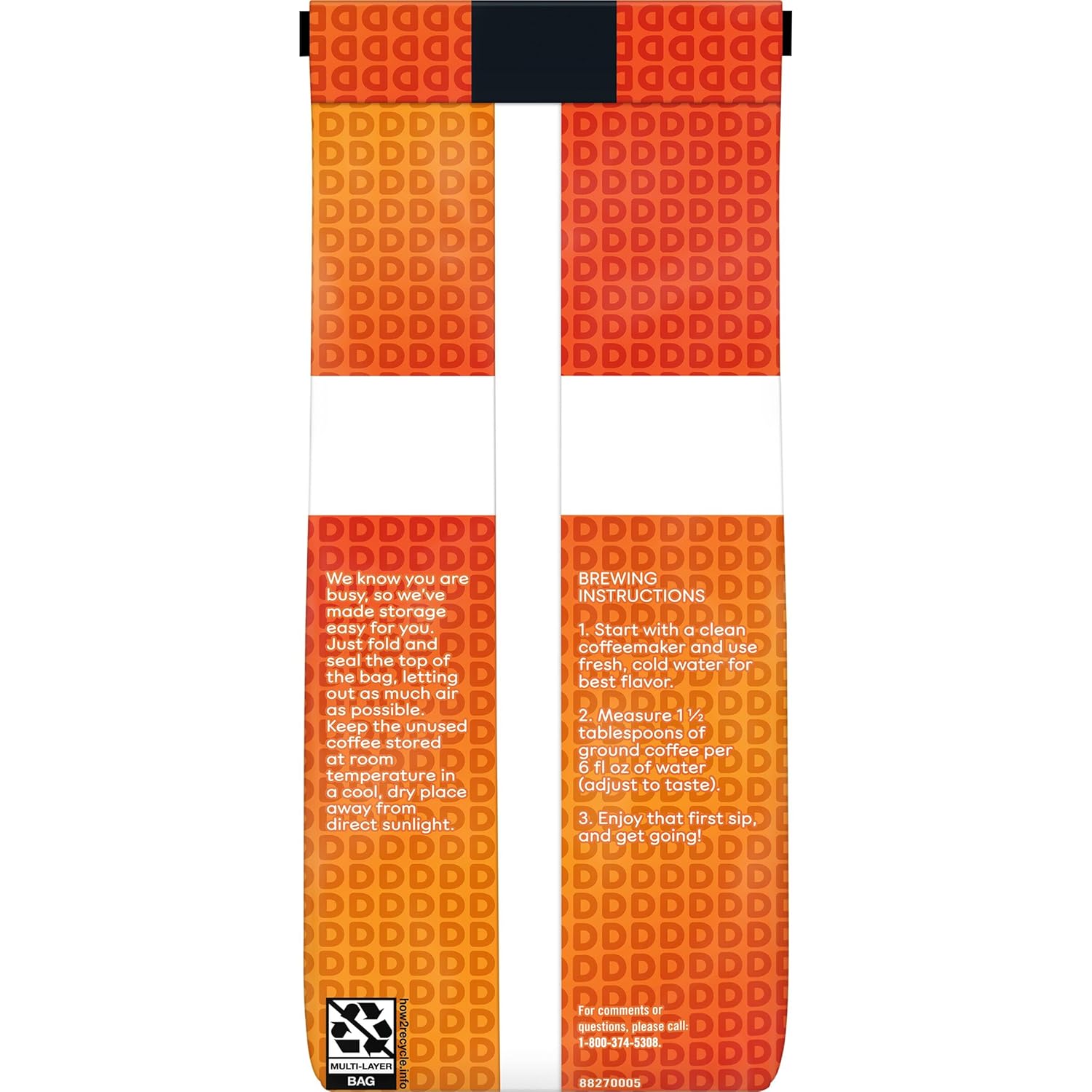 100% premium arabica coffee beans, hand-graded to dunkin' standards