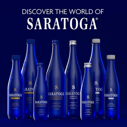 Saratoga Sparkling Spring Water – Smooth Mildly Sweet Bottled Water, 24 Pack of 16oz for Meal Prep Days & Wellness Tracking