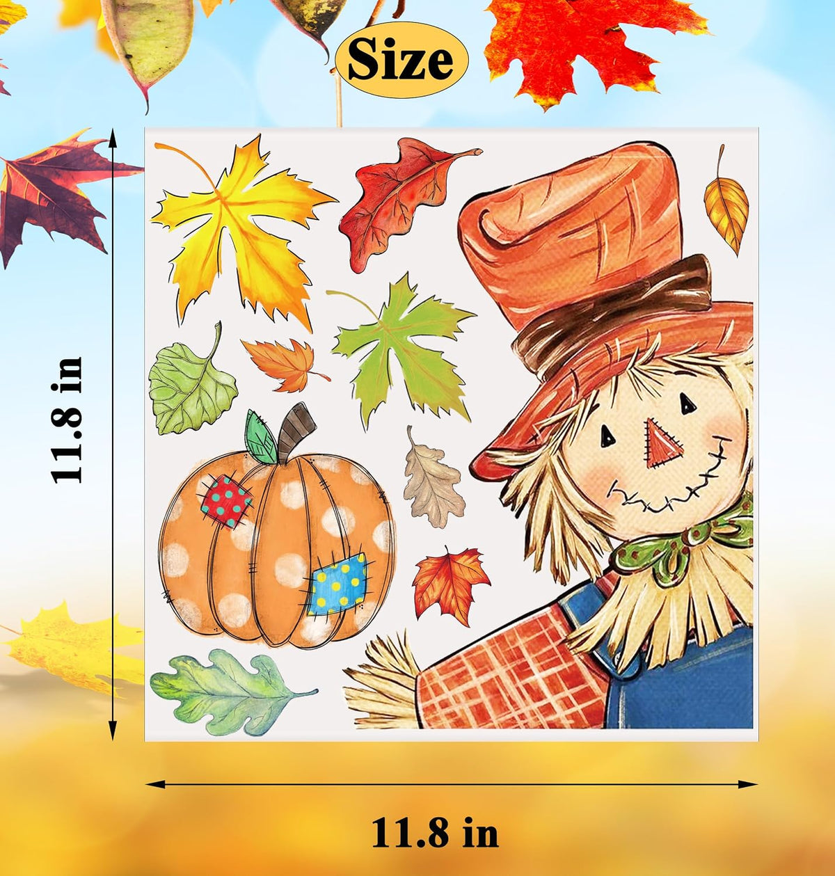 11.8 x 11.8 inch large sheet size for easy application