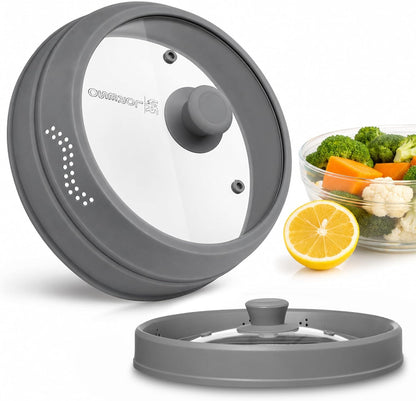 11-inch diameter accommodating round plates and bowls from 6 to 10 inches