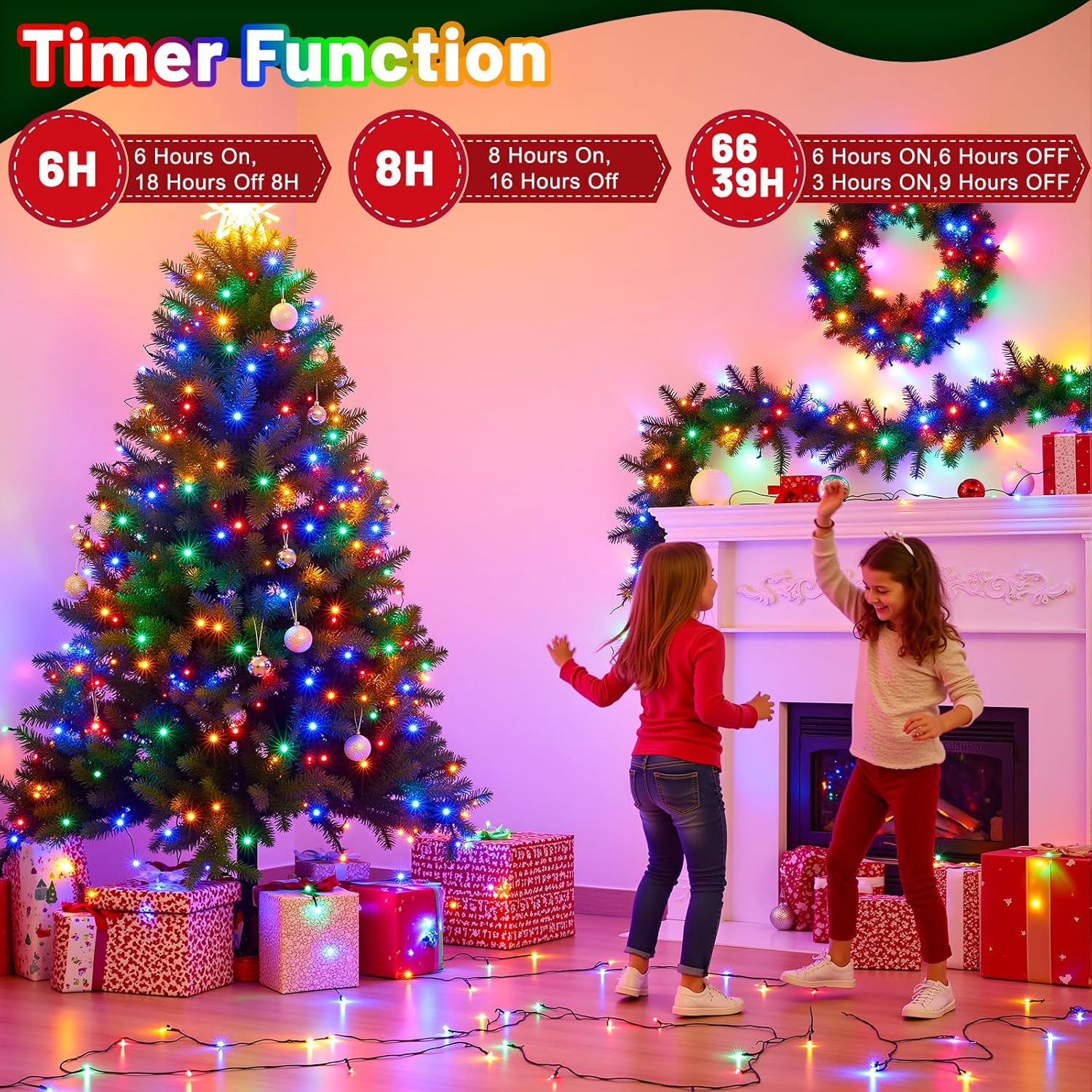 11 lighting modes (combination, steady on, mixture, slo-glo, breathing, flash, in wave) controllable via included remote