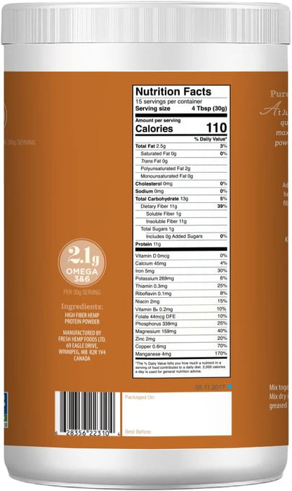 11g dietary fiber per serving