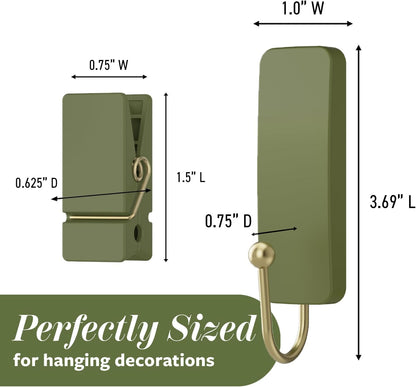 12 adhesive strips included (4 for hooks, 8 for clips)