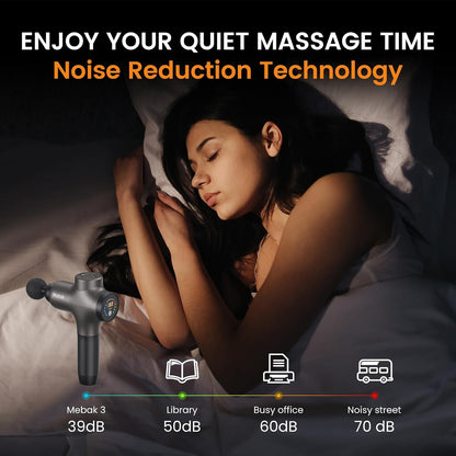 Mebak 3 Percussion Massager for Desk Worker Breaks, Focused Neck, Shoulder and Back Recovery
