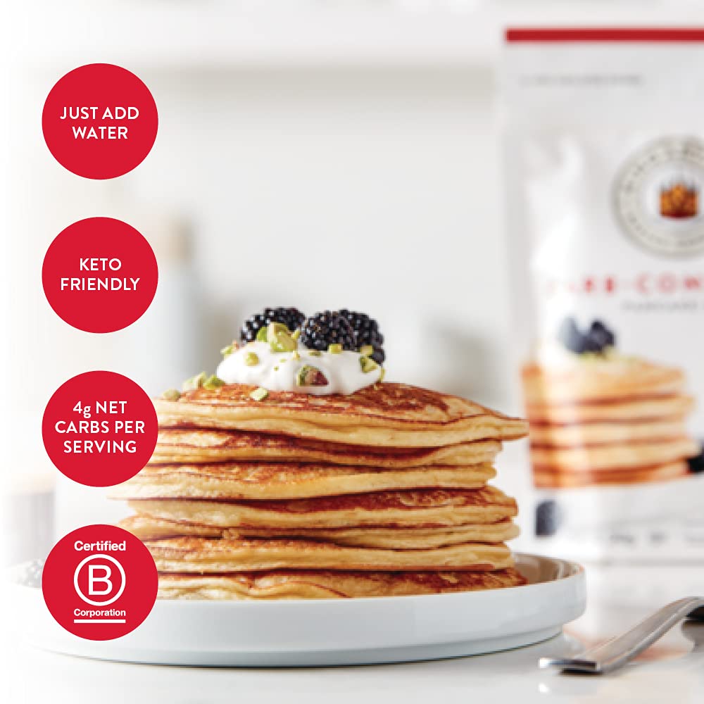 12 oz resealable pouch yielding twenty 3.5-inch pancakes
